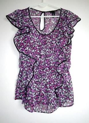 Мила жіночна шифонова блуза з крильцями h&m