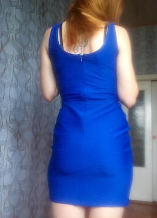 Яркое синее платье2 фото
