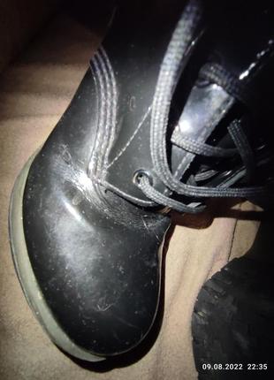 Dr.martens сапоги на каблуке лак кожа