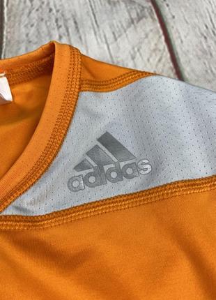 Компрессионная футболка с длинным рукавом лонгслив оранжевая adidas sample4 фото