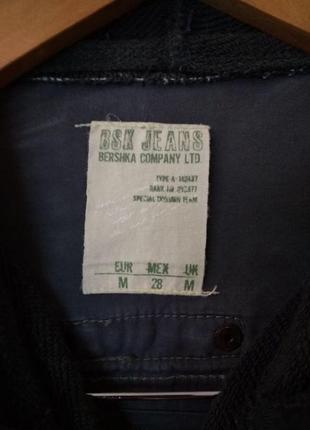 Коротка джинсова куртка з капюшоном5 фото
