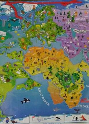 Велика магнітна карта-пазл європи playtive. мова німецька.2 фото