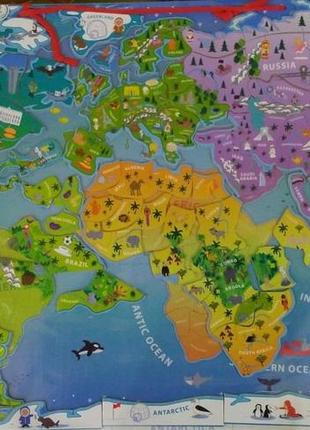 Велика магнітна карта-пазл європи playtive. мова німецька.