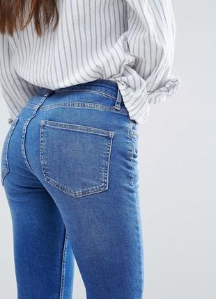 💙 невероятные актуальные укороченные джинсы, кюлоты с бахромой new look размер m3 фото