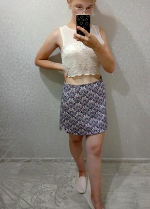 Спідниця міні в етнічний принт new look