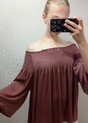 Блуза на плечі з розкльошеними рукавами monsoon1 фото