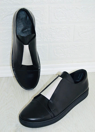 Сліпони натур шкіра чорні 36-43р всі кольори