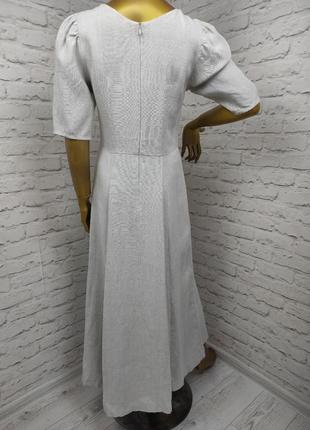 Льняна австрійська сукня з шовковим топом з вишивкою р. з-м5 фото