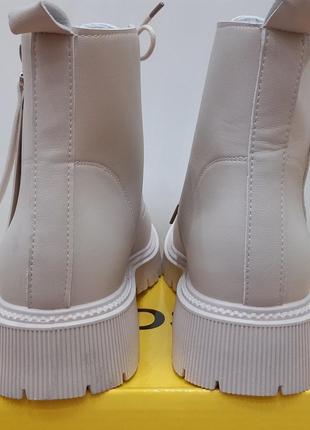 Хіт! черевики жіночі осінь білі , ботинки женские осень 2022  белые ,бежевые3 фото