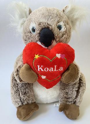 Велика м'яка іграшка коала 🐨 з сердечком