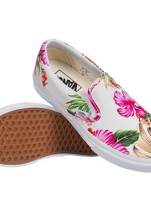 100% оригінал сліпони снікерси жіночі з візерунками принтом vans classic розмір 38