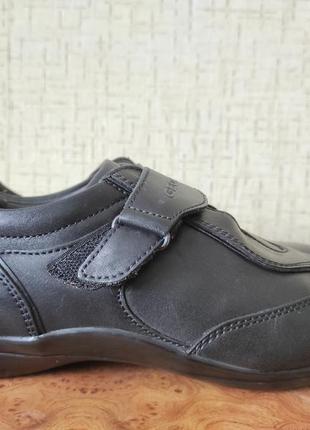 Демисезонные кожаные туфли на лиаучке geox1 фото
