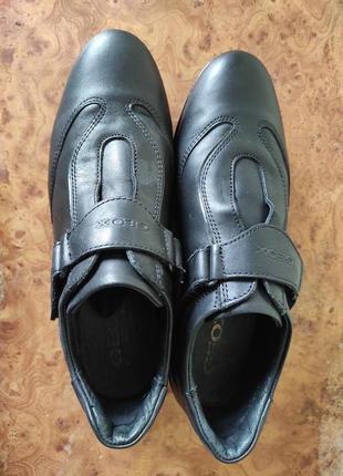 Демисезонные кожаные туфли на лиаучке geox9 фото