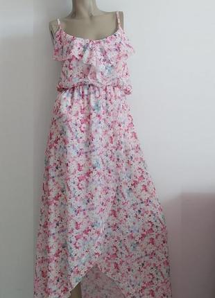 Сарафан літня сукня в квітковий принт розмір m-l1 фото