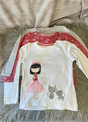 Лонгслів, лонгслив, кофта, футболка набір mothercare