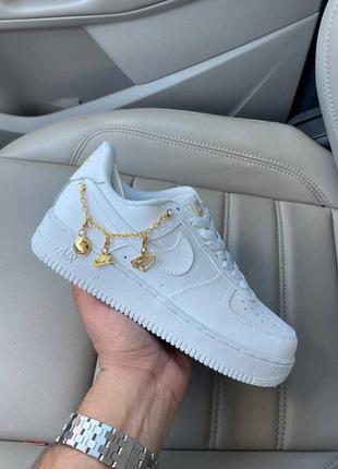 Кросівки nike air force 1 low white gold
