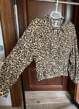 Блузка (рубашка) леопардовый принт3 фото