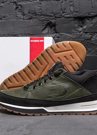 Чоловічі шкіряні кросівки nb clasic green