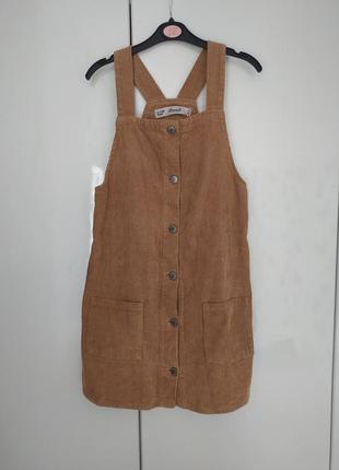 Сарафан вільвет, вельветовый сарафан на пуговицах 8-10 р