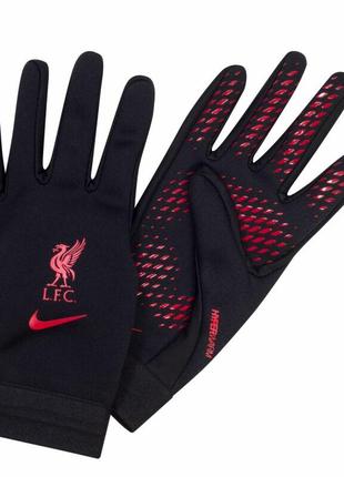 Футбольні дитячі рукавички nike hyperwarm academy liverpool kids football gloves.