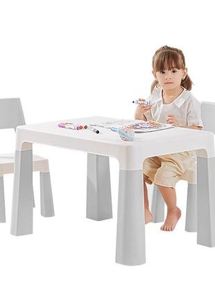 Детский столик и стульчики игровой bestbaby bs-8817 серый