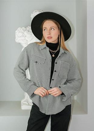 Рубашка в гусину лапку р 44-48