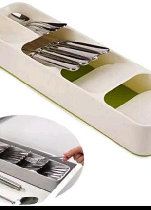 Лоток органайзер для столових приладів compact cutlery organiser el-2088 кухонний