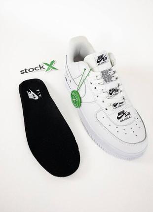 N!ke air force 1 double black/white5 фото