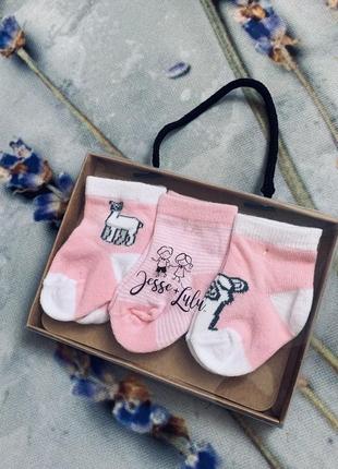 Комплект шкарпеток (3 пари) jesse&lulu 0/6 міс