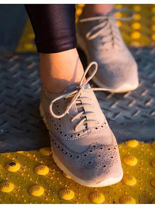 Стильні кросівки, мокасини оксфорди cole haan замша