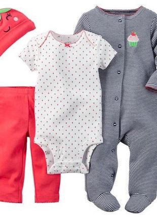 Комплект 4 в 1 для дівчинки carter ' s 6 міс 9 міс