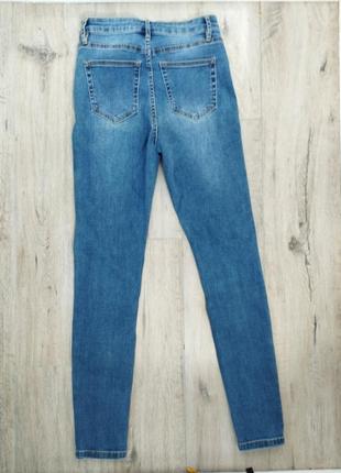 Джинсы с высокой посадкой shein синие женские классические джинсы5 фото