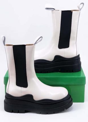 🔥сапоги женские bottega veneta boots white1 фото
