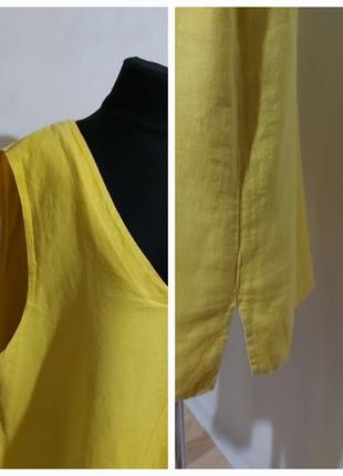 Яркая льняная  блуза этно, бохо стиль 100%- лен италия6 фото