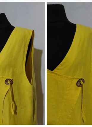 Яркая льняная  блуза этно, бохо стиль 100%- лен италия4 фото