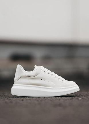 Alexander mcqueen, кросівки маквины жіночі білі, жіночі кросівки олександр маквін білі