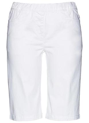 Білі капрі/бріджи/шорти джинсові білі3 фото