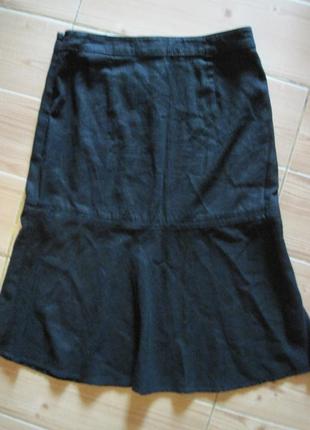 Новая черная юбка "next" р.42 лен 55 %3 фото