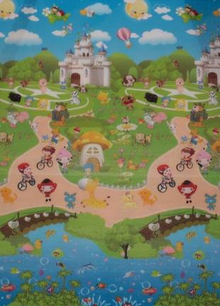 Babypol бебипол великий килимок дитячий двухсторонній термоковрик казкове місто казкове місто2 фото