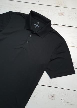 Чоловіча чорна спортивна футболка поло adidas golf (адідас) оригінал5 фото