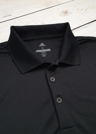 Чоловіча чорна спортивна футболка поло adidas golf (адідас) оригінал6 фото