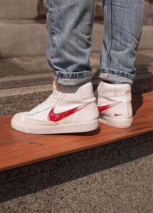 Жіночі кросівки nike blazer mid 77 sketch white red/ женские кроссовки найк блазер