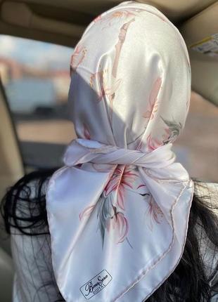 💛жіночий шовковий платок 🧡5 фото