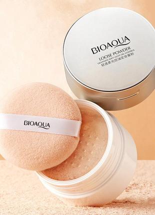 Пудра для матирования bioaqua loose powder, тон 03 (светлый натуральный)2 фото