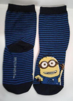 Детские носки с миньонами 23-26 размер на 2-3 года 6-8.5