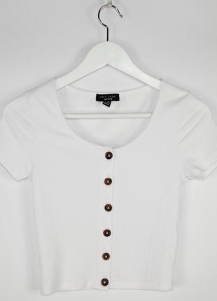 Білосніжні топ new look в рубчик
