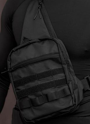 Тактична сумка кобура, чоловічий месенджер з чорної кордуры, слінг