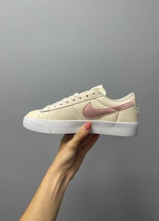 Кросівки жіночі nike blazer low '77 vintage leather glitter pink/кроссовки женские найк блэйзер винтаж3 фото