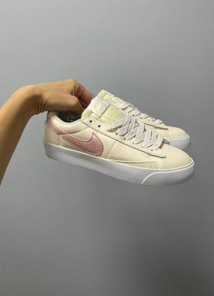 Кросівки жіночі nike blazer low '77 vintage leather glitter pink/кроссовки женские найк блэйзер винтаж4 фото