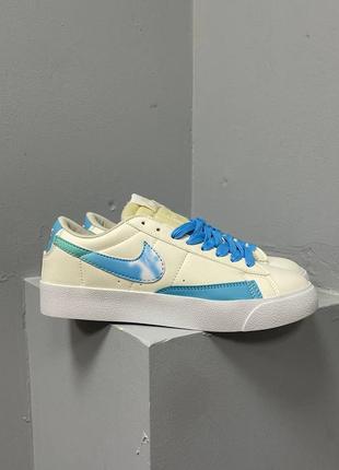 Кросівки жіночі nike blazer low '77 vintage leather sky logo/кроссовки женские найк блэйзер винтаж9 фото